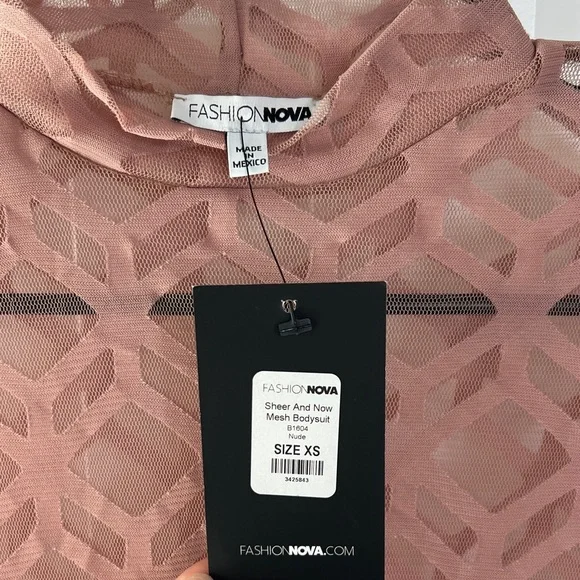 Fashion Nova Nude Patterned Bodysuit - Picture 6 of 6